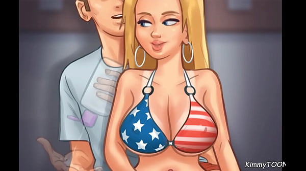 Image Summertime Saga SEX SCENE - reverse Gangbang on the beach