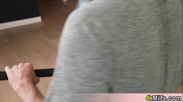Image Beautiful long legged blonde MILF gets her special wirkout traning including my big cock