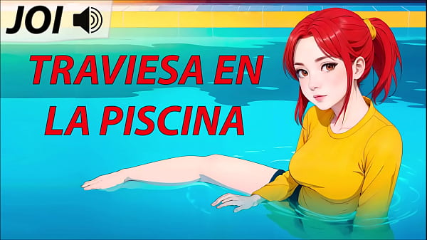 Image JOI hentai, traviesa en la piscina. Voz espa&ntilde_ola.