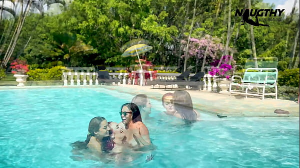 Image Lesbians enjoying the pool and having sex