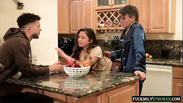 Image Two horny stepbrothers seduce the new stepsister with dark intentions without knowing that she had a pussy so hot that it makes them strive to satisfy their sexual desires.