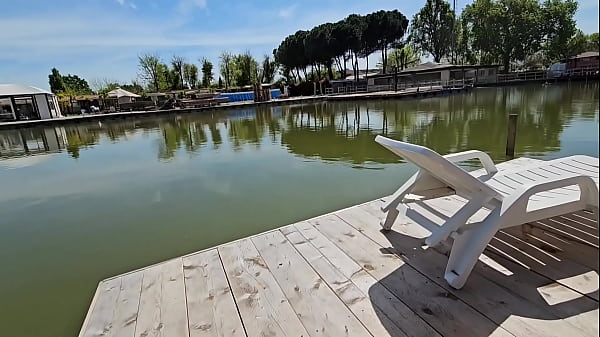 Image He shoves his huge cock in my mouth and fucks me while I'm sunbathing pt1