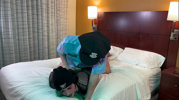 Image Cop Arrests and Fucks Hot Goth Trans Babe
