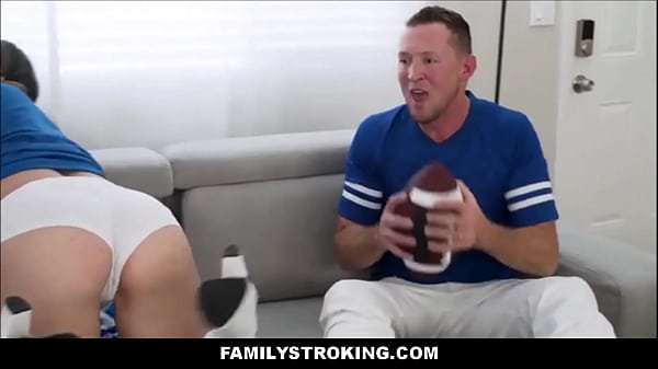 Image FamilyStroking - Blonde Teen Stepdaughter Lets Big Dick Stepdad Family Fuck Her During Football Game For Luck - Aria Banks, Nikki Zee, Pierce Paris