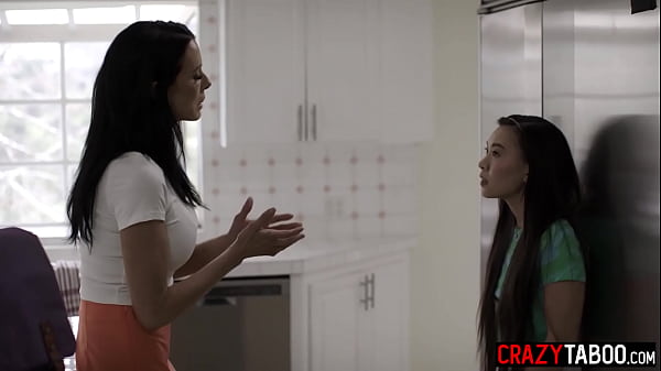 Image Asian teen Kimmy Kimm and babe Madi Collins used by big tits lesbian MILF Reagan Foxx