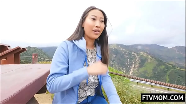 Image Busty Asian MILF Flashing Big Tits Outdoors