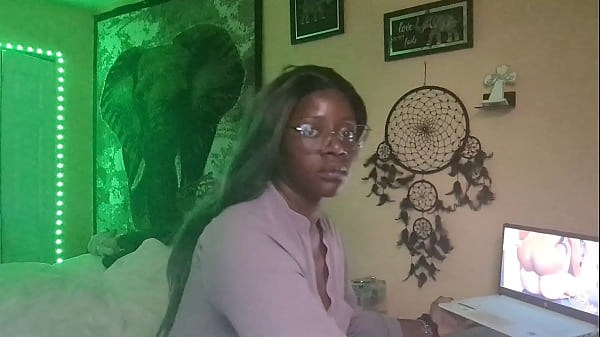 Image Naejae rubs her twat while watching lesbian porn