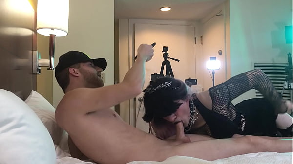 Image Goth TS Sucks Huge Dick