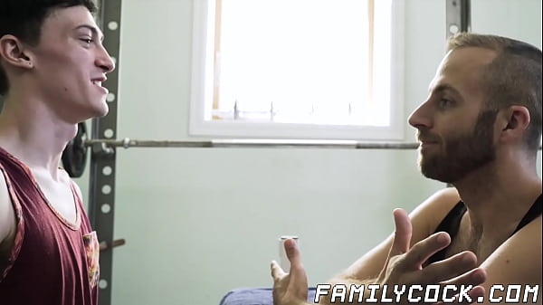 Image Skinny stepson sucks his stepdads big cock before raw sex