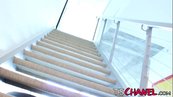 Image Sexy tranny Chanel Santini anal play and big cock jerk off