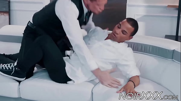 Image Handsome tall businessman anally fucks young hunky black gay