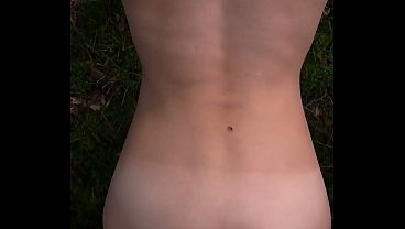 Image Perfect body girl gets cum in her ass outdoor