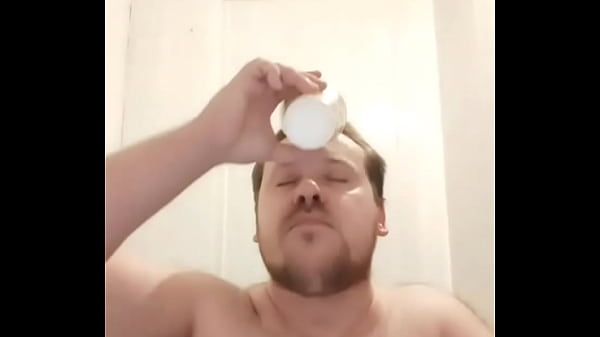Image Russian gay cums twice with hot cum, tastes cum, pours fresh cum all over his fucking face!!!!