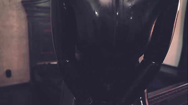 Image Latex MILF with big ass and natural tits, shiny fetish and gloves, teasing. Kinky seduce.