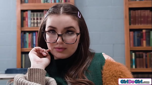 Image Petite freshman changed from a bookworm into a strapon bitch