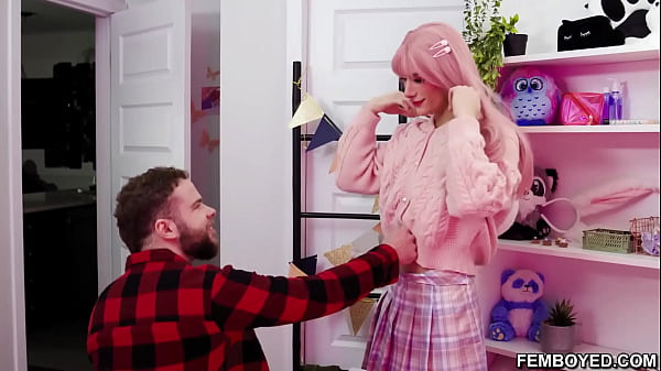 Image A bubbly cute femboy Cyrus Stark welcoming Marcus McNeils cock with enthusiasm as hes pounded against the shelf