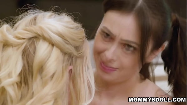 Image Stepdaughter Demi Hawks joins friend Chloe Surreal and her stepmom Serene Siren having sex after she caught them in the act