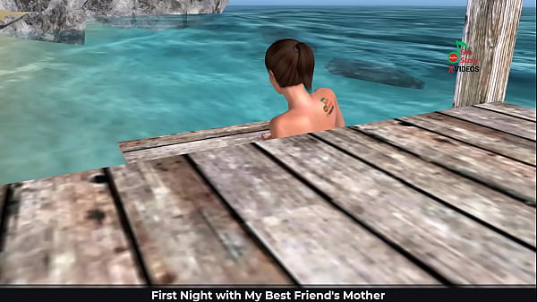 Image English Audio Sex Story - Animated 3D cartoon porn video of a very cute girl sitting on the beach and maturbating with fingers and banana