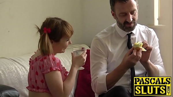 Image Redhead teen Cherry English face fucked before anal