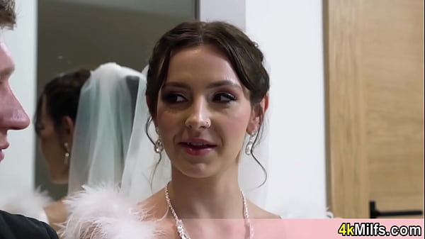 Image Cute teen needs help at her wedding and stepma is more than happy to help