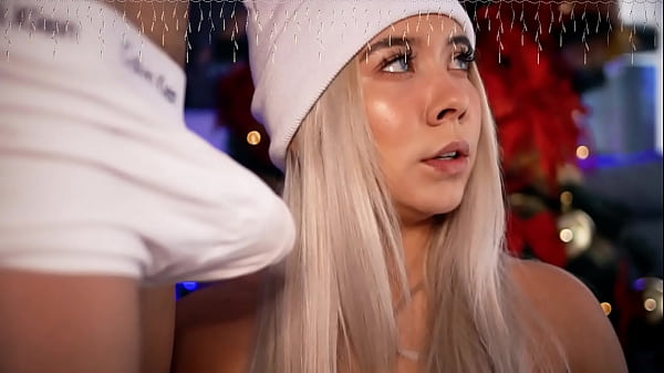 Image Horny blonde wants to eat her boss's cock live