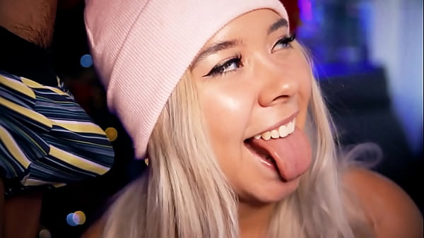 Image Blonde with a cute face plays and sucks a small cock that is getting hard and ready for her