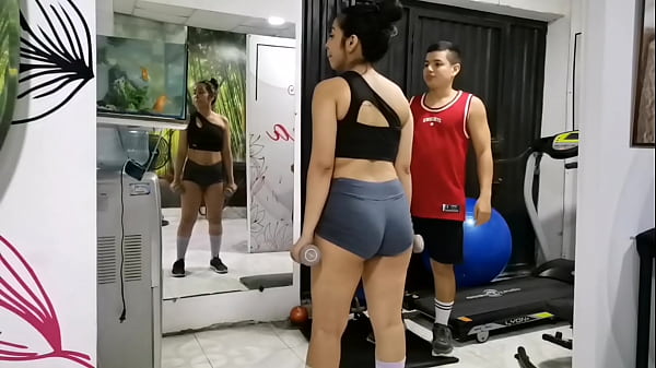 Image My personal trainer covers my mouth so they don't hear my moans in the gym