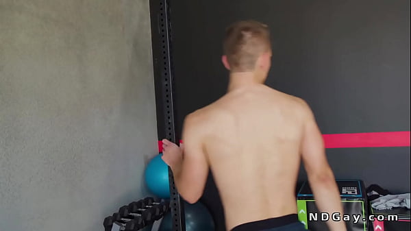 Image Gays met in gym anal fucking went back home