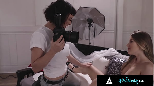Image GIRLSWAY - Horny Photographer Seduces Hot Model Into ROUGH HAIR PULLING DOGGYSTYLE Sex With STRAP-ON