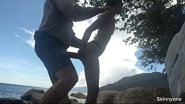 Image Abnormal sexual activities publicly in ocean and on mountain with biggest cock and smallest pussy