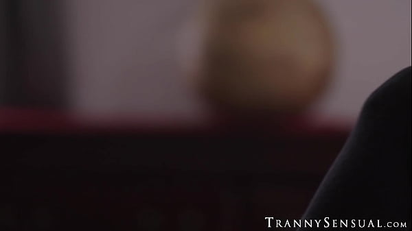 Image Cute tranny Jenna Gargles moans during hot interracial fuck