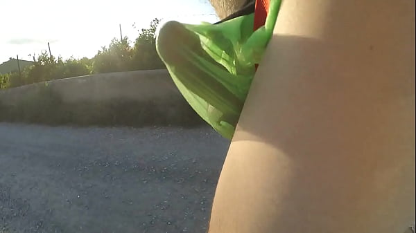 Image My thong rips while running and I get caugh nude by a cyclist