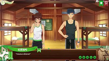 Image Game: Friends Camp, episode 44 - Natsumi decided to give a sweet blowjob to Keitaro (Russian voiceover)