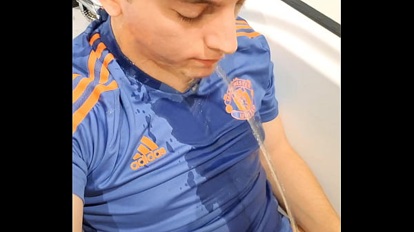 Image Cute boy pisses in his face and cums