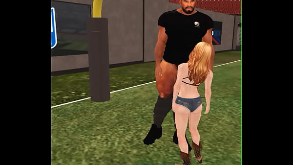 Image after practice, heyward gets stress relief from opposing team's cheerleader