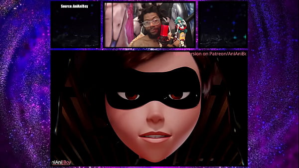 Image Elastigirl Sits On Two Cocks In Her Ass While Getting Filled With Anal Creampie