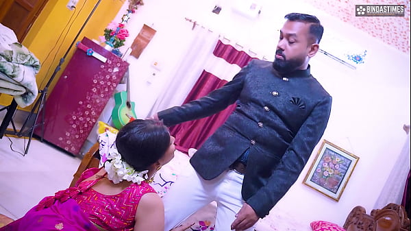 Image Husband shares his innocent wife with his friend ( Full threesome movie )