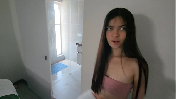 Image My neighbor comes into my house to take a bath and ends up eating my cock in the shower