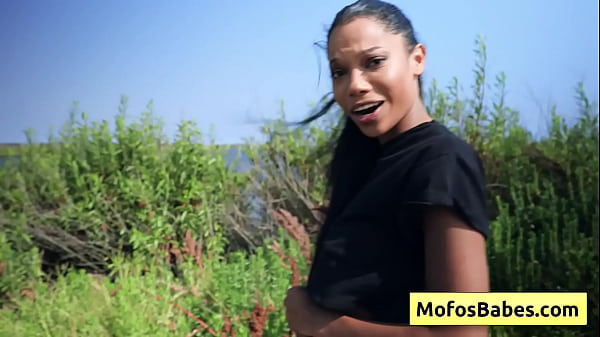 Image Sexy ebony with nice round natural big boobs finger her pussy in front of her horny friend - Eden West, Charles Dera