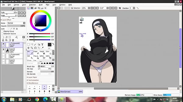 Image Drawing Ecchi Upskirt Panties (Black Clover) - Repost