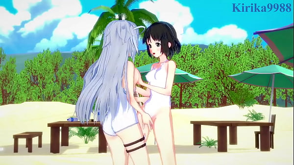 Image Miku Kohinata and Laura Bodewig lesbian play. - Symphogear & Infinite Stratos Hentai
