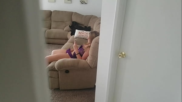 Image Caught Masturbating and Watching Porn! Then Fucked on the Couch