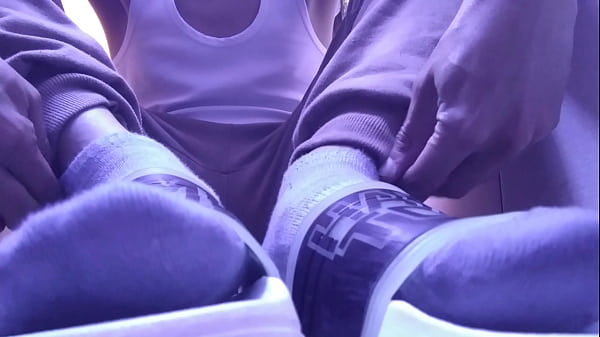 Image NEW SWEATY GRAY SOCKS IN YOUR FACE