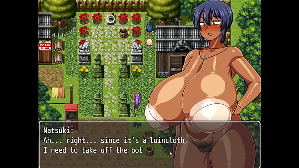 Image Tanned Girl Natsuki [ HENTAI Game ] Ep.11 the village chief masturbate on her while she is changing in public !