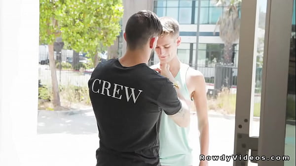 Image Muscular hairy gay anal fucks twink first time on camera
