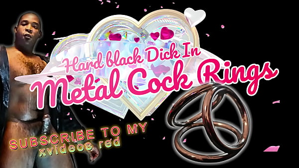 Image Mega Hard Black Dick Stuffed Into Hot Metal Cockring