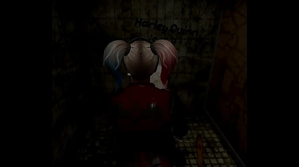 Image Harley Quinn, big ass bitch fucked in dirty toilet