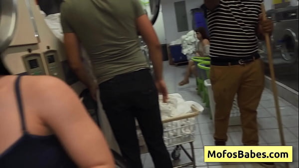 Image Sexy and horny brunette teen slut suck fat dick in the public laundromat and fucked hard - Nikki Mars, Jason Legend