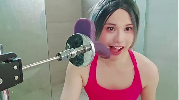 Image Deepthroat Dildo Machine And Cumshot On Face - S008