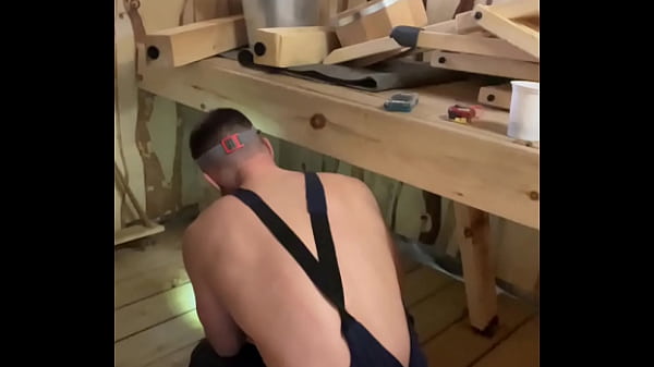 Image Russian WORKER gets horny at the construction site! Found a customer's SEX toy at work! Dirty fuckin